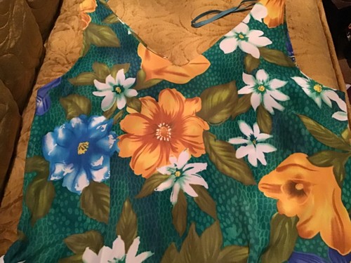 Sag Harbor Dress Size 14 Teal Tropical Print Sleeveless Maxi Polyester New - Picture 3 of 8