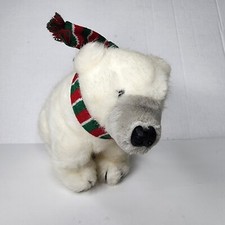 Dakin Iceberg Polar Bear Plush Soft Toy Stuffed Animal 1984 9" White Scarf Gray
