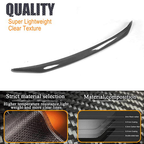 Fit For Porsche 911 991 2012-2018 REAL Carbon Rear Trunk Wing Boot Spoiler Lip  - Foto 10 di 13