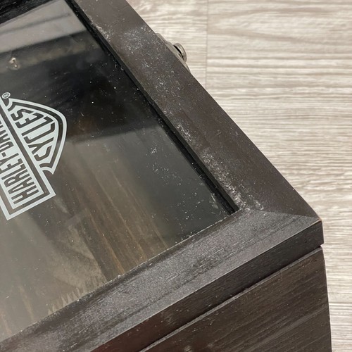 Harley Davidson Motorcycles Display Case Box Harley Owner Desk Watch Cigar Box - Picture 14 of 14