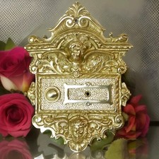 Messing Türklingel Klingelschild gold Jugendstil Barock Antik Stil Klingel Deko