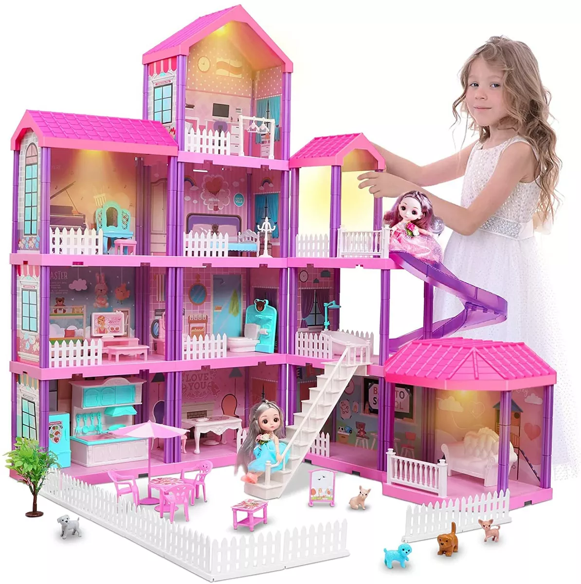 Girl Mini Doll Miniature House Game Set Pretend Play Toys Furniture Other  Pretend Play & Preschool Doll Toy Color Box With Light - Buy Girl Mini Doll  Miniature House Game Set Pretend