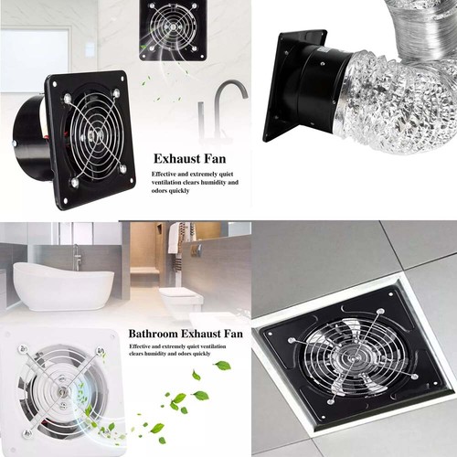 4/6/8/10" Exhaust Fan Ventilation Extractor Fan Wall-Mounted Square Blower USA - Picture 3 of 22