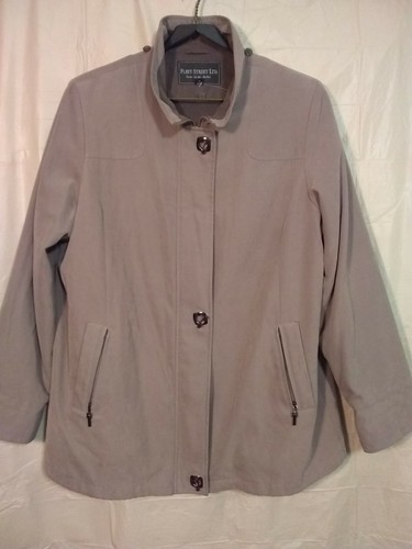 Women's FLEET STREET LTD Tan Rain Coat Jacket Removable Liner Sz-XL s465 - Bild 1 von 12
