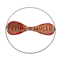 Vintage Atomic Flying Saucer Toy 1950s Formis Jet Spinner UFO Tin Litho