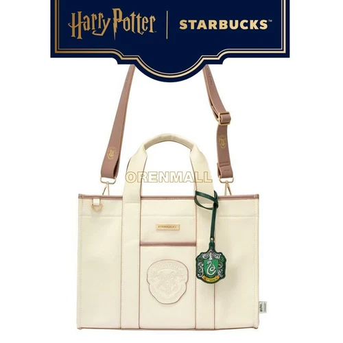 STARBUCKS Korea 2025 Harry Potter Tote Bag Hogwarts Dormitory Charm No Dust Bag