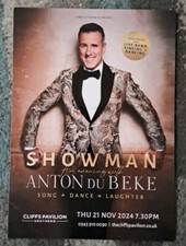 Showman An evening with Anton Du Beke A5 flyer 21/11/24 Southend Cliffs Pavilion