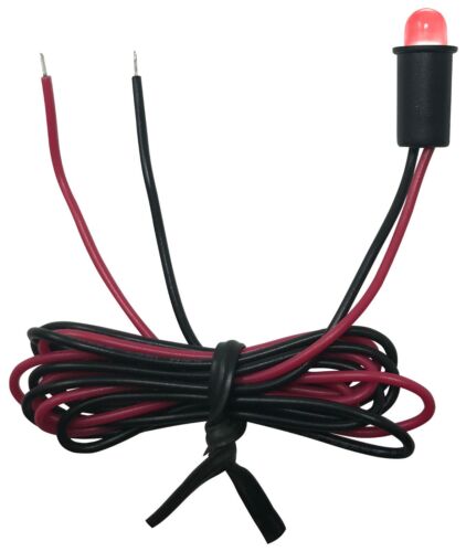 (5) Universal Steady 12V Red LED Lamp Dash Panel Indicator Lights W/ Leads - 第 1/3 張圖片