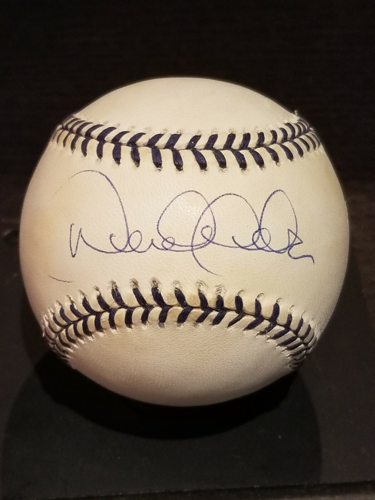 Derek Jeter Autographed Signed New York Yankees Mickey Mantle ball w/JSA COA 