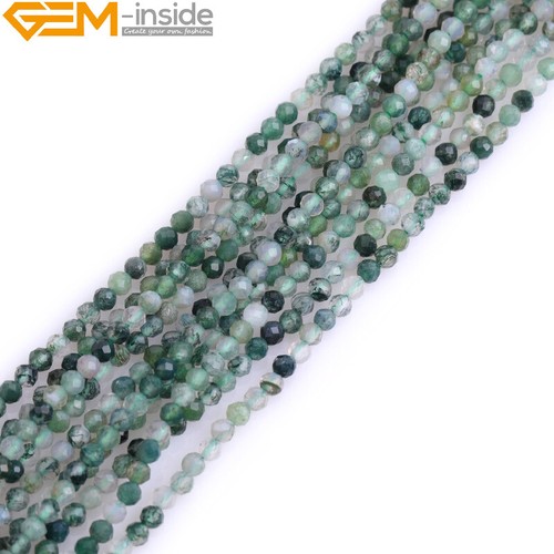 AAA Natural Agate Amazonite Stones Faceted Round Beads For Jewelry Making 15" - Picture 101 of 389