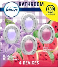 Bathroom Air Freshener Odor-Fighting Plug in Alternative Air Fresheners Home 4ct