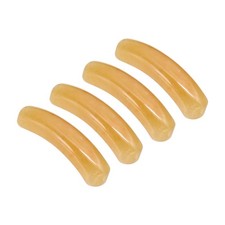 4 Pcs 36 x 10 mm Natural Curved Quartz Stone Crystal, Yellow