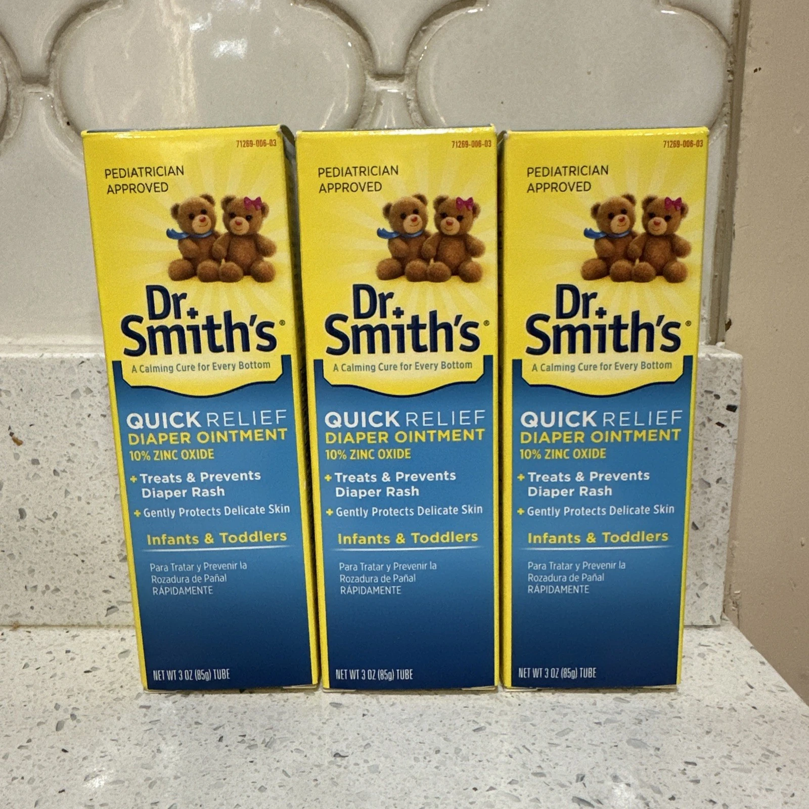 3-Dr. Smith's Quick Relief Diaper Rash Ointment, 10% zinc Oxide, 3 Oz