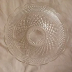 VTG Anchor Hocking Wexford Large Pressed Glass Diamonds Cut Serving Bowl