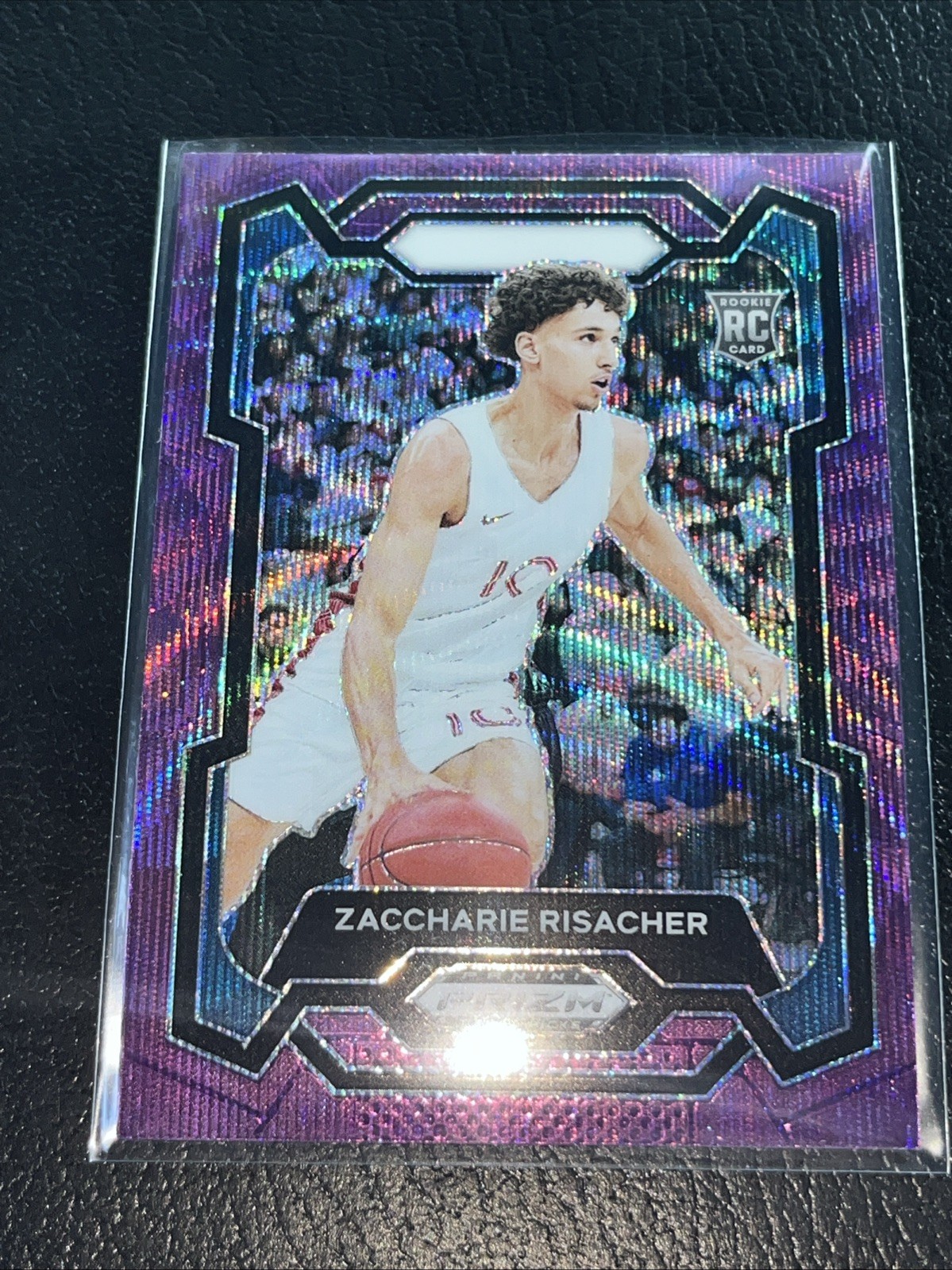 2024 Panini Prizm Draft Picks #69 Zaccharie Risacher Rookie Prizms Purple Wave