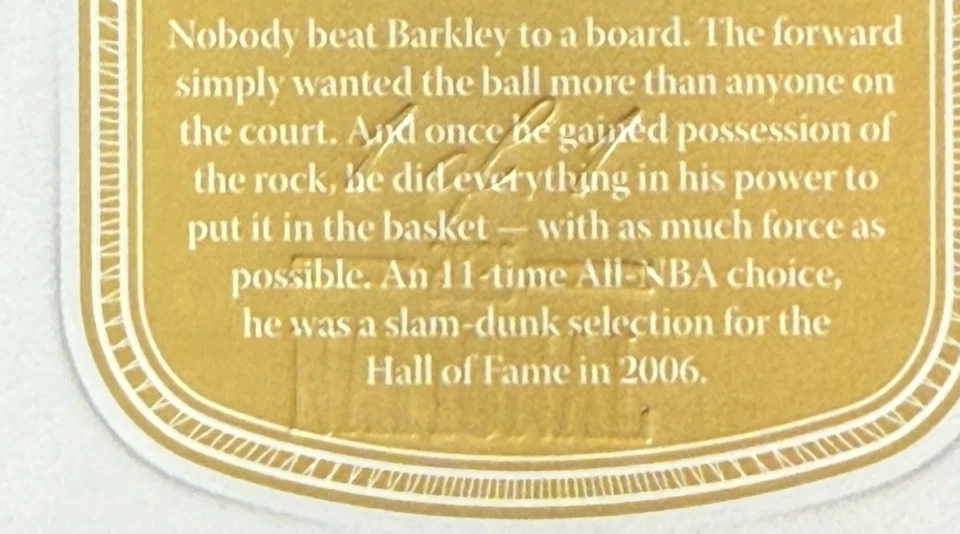 Charles Barkley 2020-21 Panini Flawless Enshrined на карточке с автографом черная коробка 1 из 1 - Изображение 4 из 4