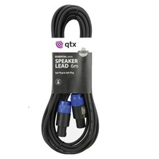 Image of QTX Audio Speakon to Speakon 6M Speaker Cable Lead DJ Disco Studio PA