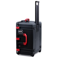 Black  Red Pelican 1637 Air case No Foam. With wheels.