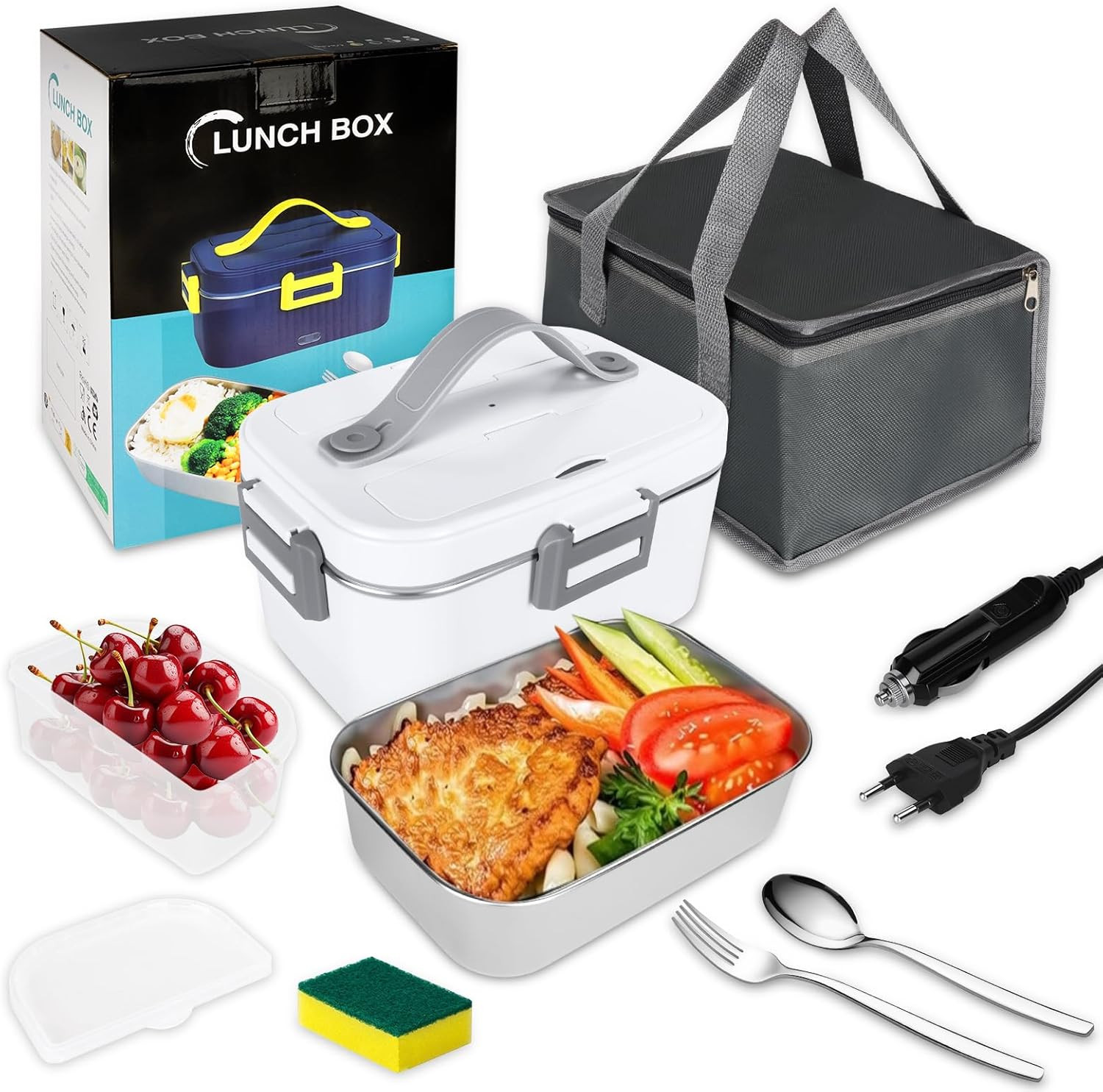 Scaldavivande Elettrico 75W Acciaio Inox 1.8L - Pranzo Caldo Ovunque - 1