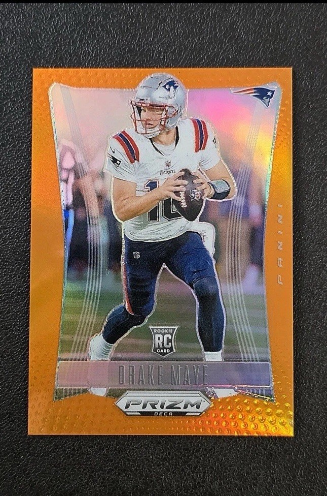 2024 Panini Prizm Deca - Drake Maye #213 Orange Prizm /49 (RC)