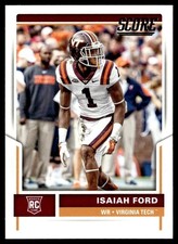 2017 Score Isaiah Ford Rookie NCAA #386