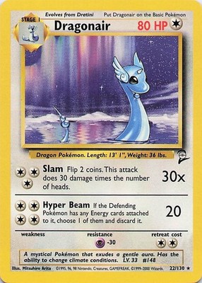 Dragonair - Pokemon Rare 2000 Base Set 2 22/130 NM