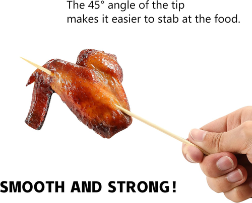 200 PCS Bamboo Skewers, 6 Inch Food Sticks for Appetizers, Fruit, Grilling Kebab - Picture 7 of 12