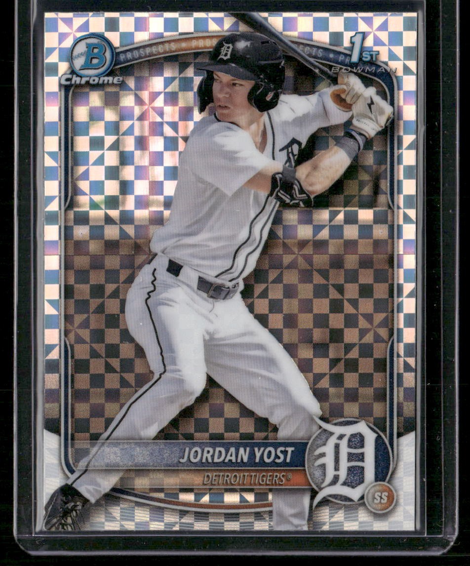 2025 Bowman Draft #BDC-162 Jordan Yost Chrome X-Fractor
