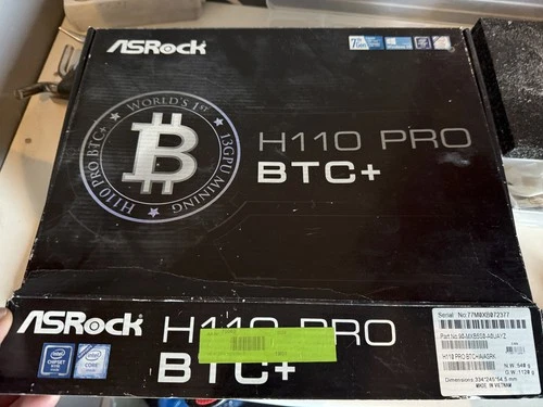 Mining ASRock H110 Pro BTC+ 13 GPU Mining Motherboard