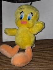 Vintage Tweety Bird Plush Warner Bros Looney Tunes Stuffed Animal "12" 1971