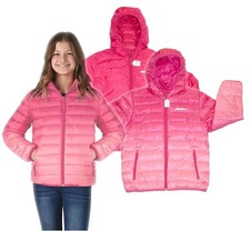 EDDIE BAUER Kids Girls M 12-12 Pink Ombre REVERSIBLE DOWN JACKET MINT 