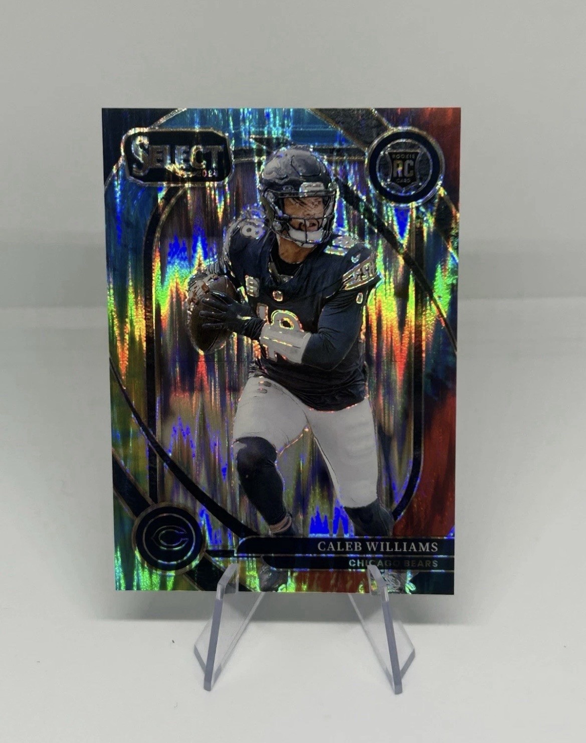 2024 Panini Select - Club Level Caleb Williams #216 Tie-Dye Prizm /25 (RC)