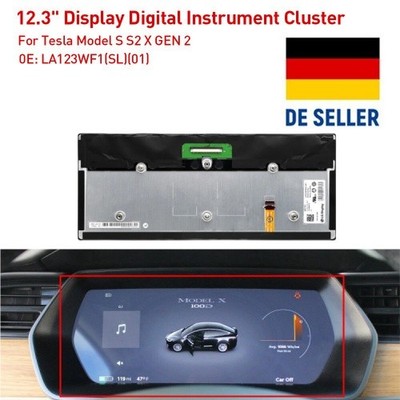 12,3-Zoll-Display für Tesla Model S, S2, X GEN 2 Digital Instrument Cluster