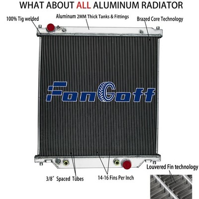 2 Row Aluminum Radiator Fit 2003-2007 Ford F250 F350 F450 Powerstroke 6.0L NEW