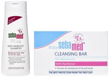 SebaMed Anti-Hairloss Shampoo, 200ml Baby Sebamed Cleansing Bar- 100 g Combo