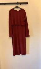 Maternity/feeding dress in burgundy - New look size 20