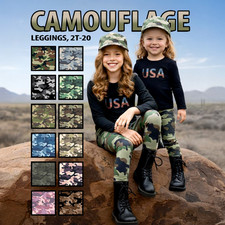 Camo Leggings for Kids #1 - Patriotic Camouflage Military Tactical Outfit