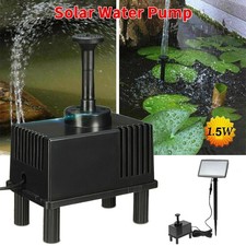 UK Solar Powered Water Pond Filter Pump Garden Pool Submersible Fountain Outdoor