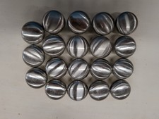 Set of 19 Used 1.5" Stainless Steel Cabinet Knobs Heavy Duty 3.65 oz each