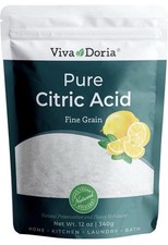 Viva Doria 100 Pure Citric Acid, Food Grade, Fine Grain, 12 Oz 340 G 