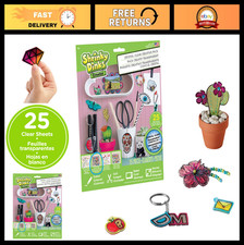 Creative Shrinky Dinks Art Set - 25 Crystal Clear Sheets for Kids Crafts, Ages 6