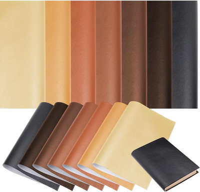 14 Pcs Book Cloth for Book Binding,14X10 Inch PU Leather Surface and Paper Backe