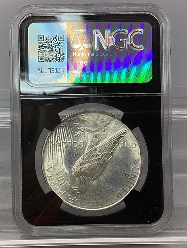 1923 Peace Silber Dollar - NGC - MS 63 - Original Tütenfragment - Bild 4 von 4