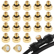 Brass Misting Nozzles for Garden Cooling System 0.012" 0.3 mm 10/24 UNC 20...
