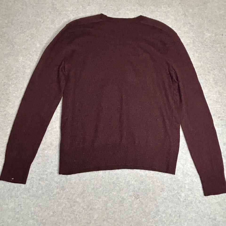 Suéter de Lana Merino Extra Fina Banana Republic Para Hombre L Cuello Redondo Brezo Borgoña Foto 2 de 4