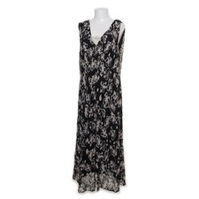 Gabi Lauton, Maxikleid, Größe: 46, Schwarz/Beige/Mehrfarbig, Polyester #v3s
