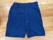 Boys Navy Blue Under Armour Golf Shorts Size Youth Medium