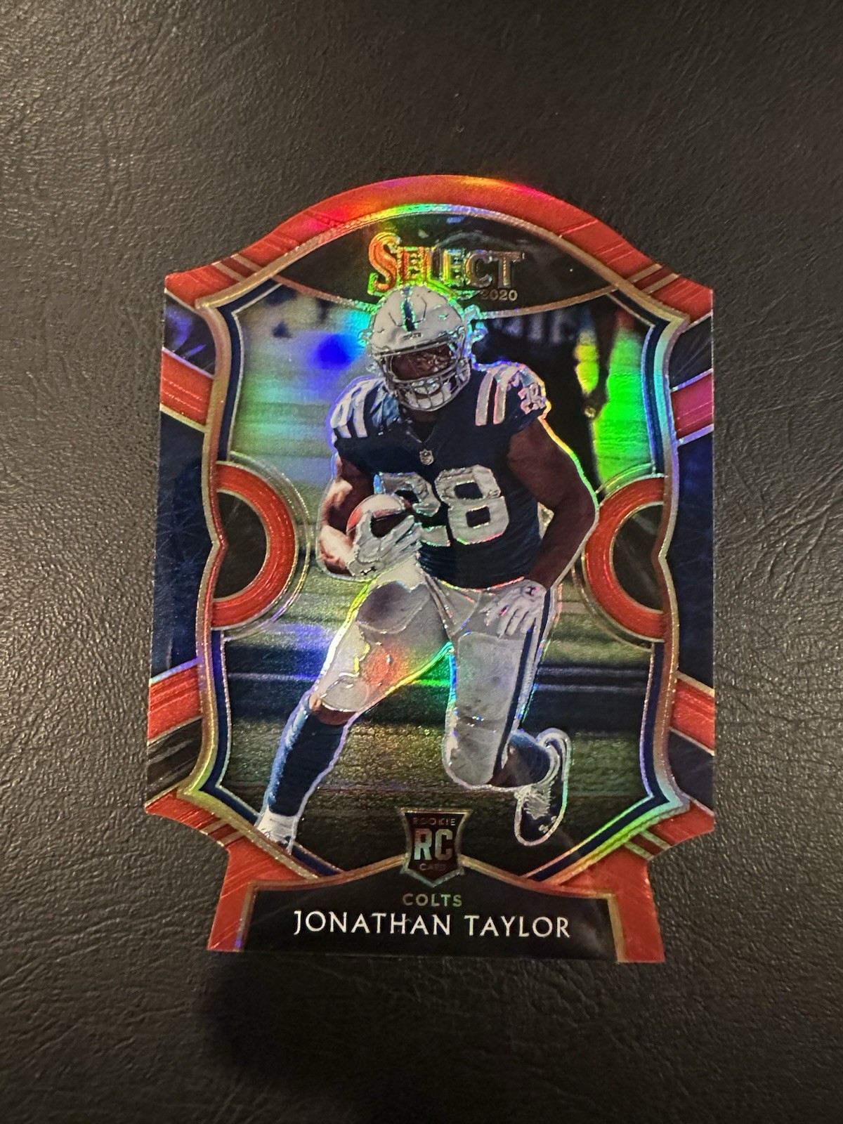 2020 Panini Select - Concourse Jonathan Taylor #53 Orange Prizm Die-Cut (RC)