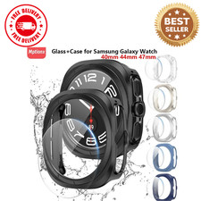 Tempered Glass Full Cover Protective Case for Galaxy Watch 7 40/44mm Ultra 47mm