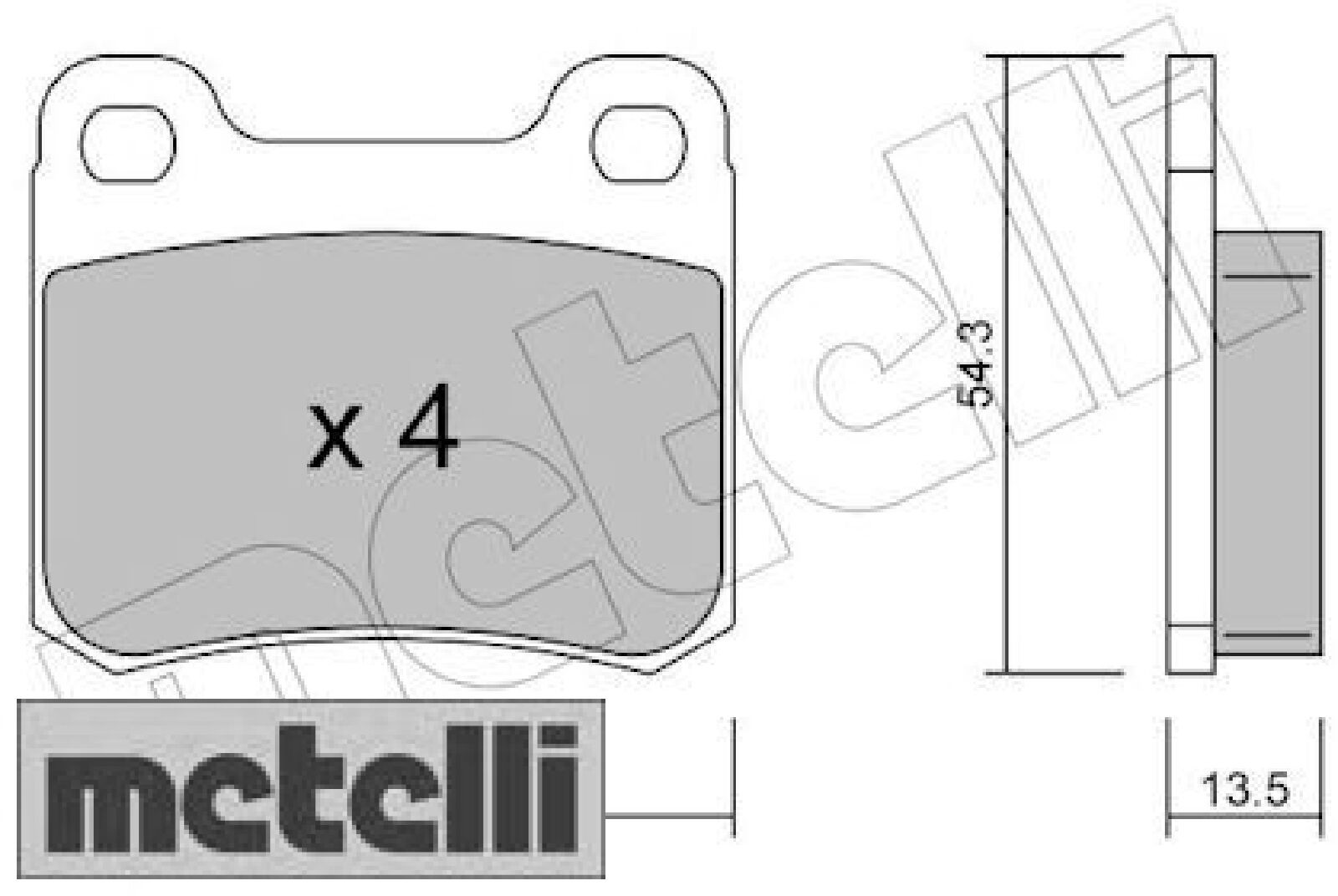 metelli 22-0092-0 Bremsbelagsatz für Scheibenbremse Bremsbelagsatz